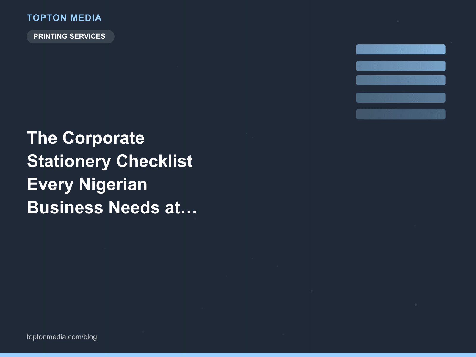 The Corporate Stationery Checklist Every Nigerian Business Needs at Launch