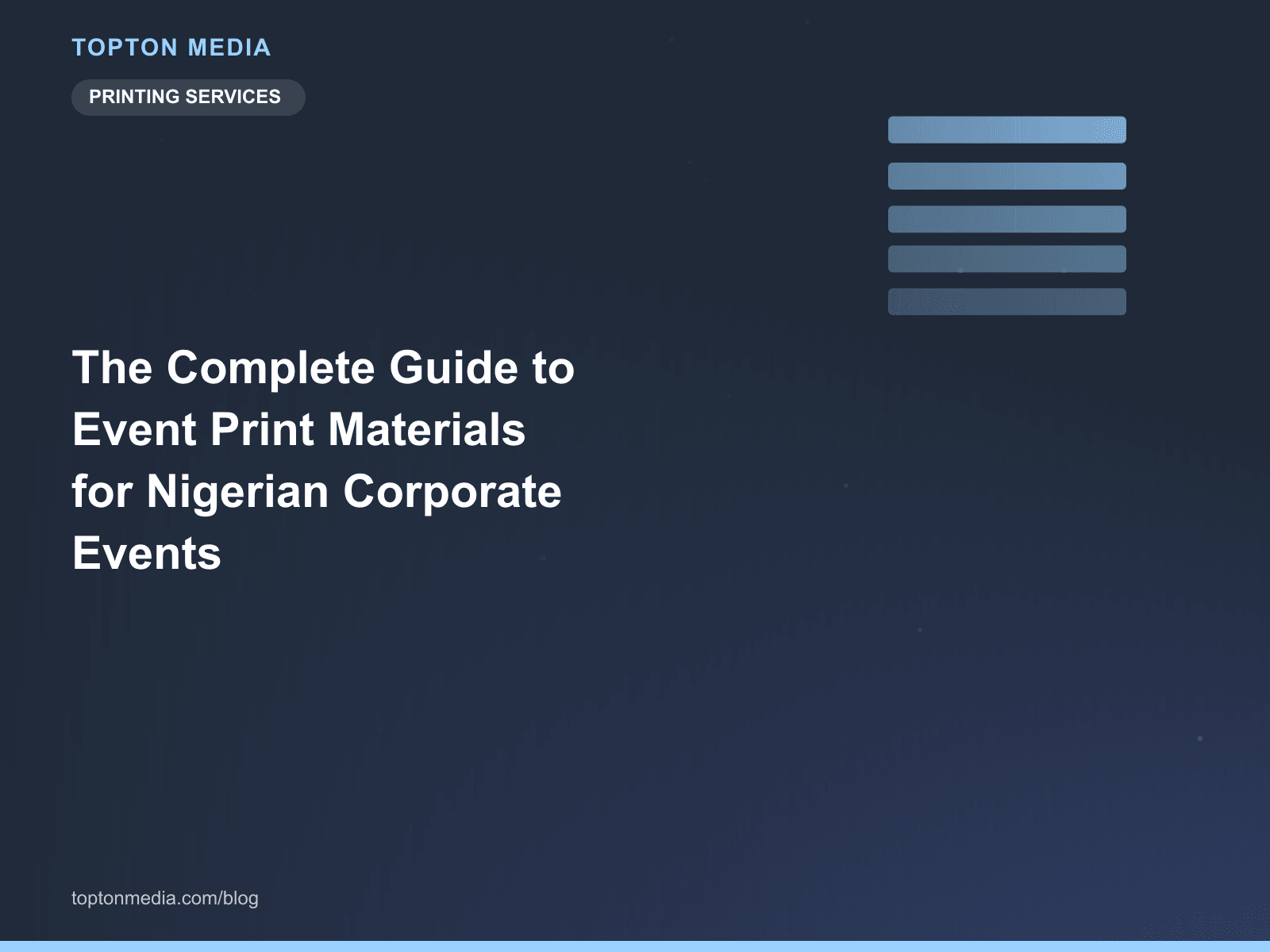 The Complete Guide to Event Print Materials for Nigerian Corporate Events