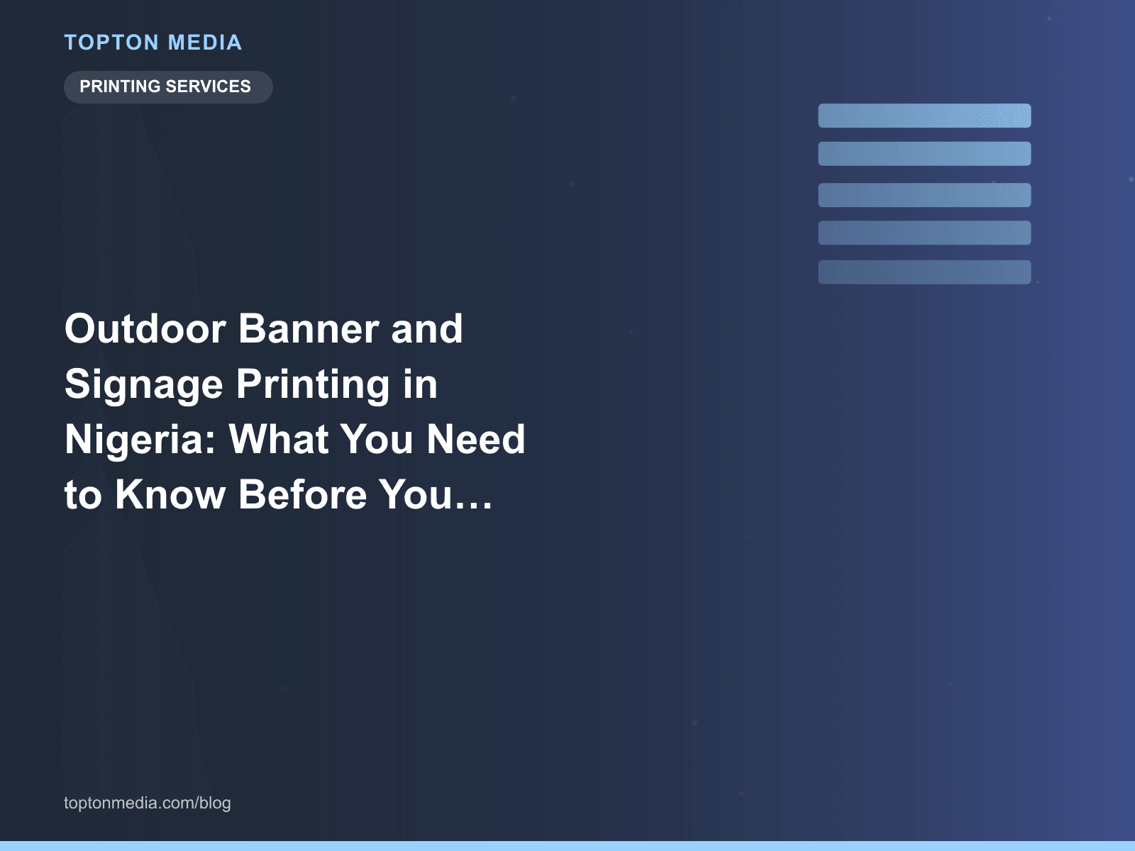 Outdoor Banner and Signage Printing in Nigeria: What You Need to Know Before You Order